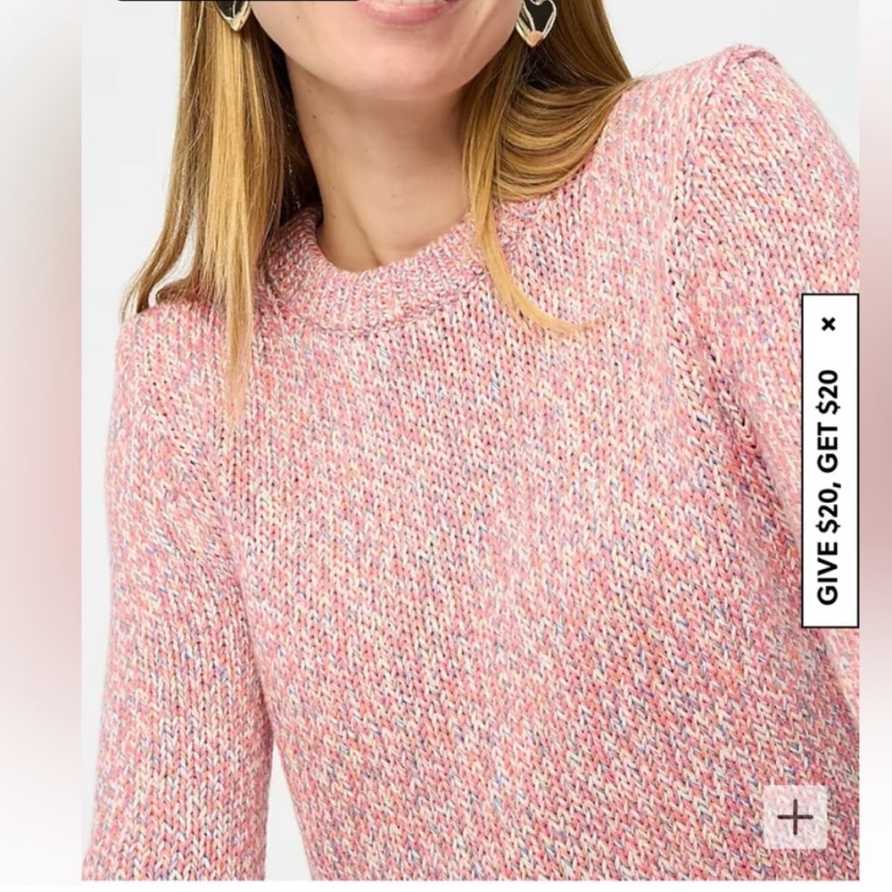 J. Crew factory pink marled sweater